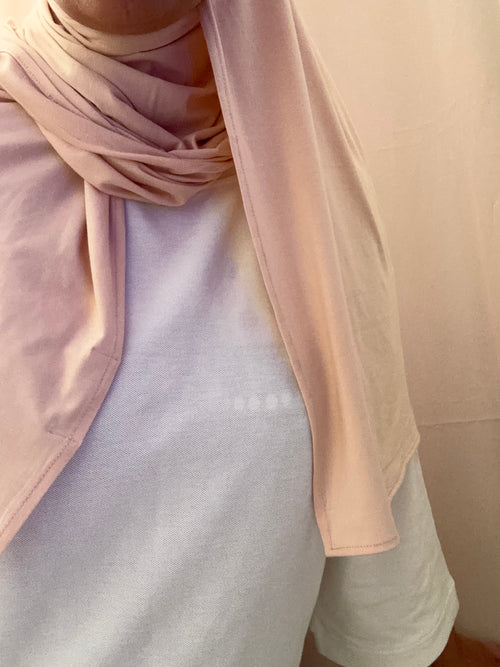 Bamboo Jersey – Beige clair aux nuances abricot